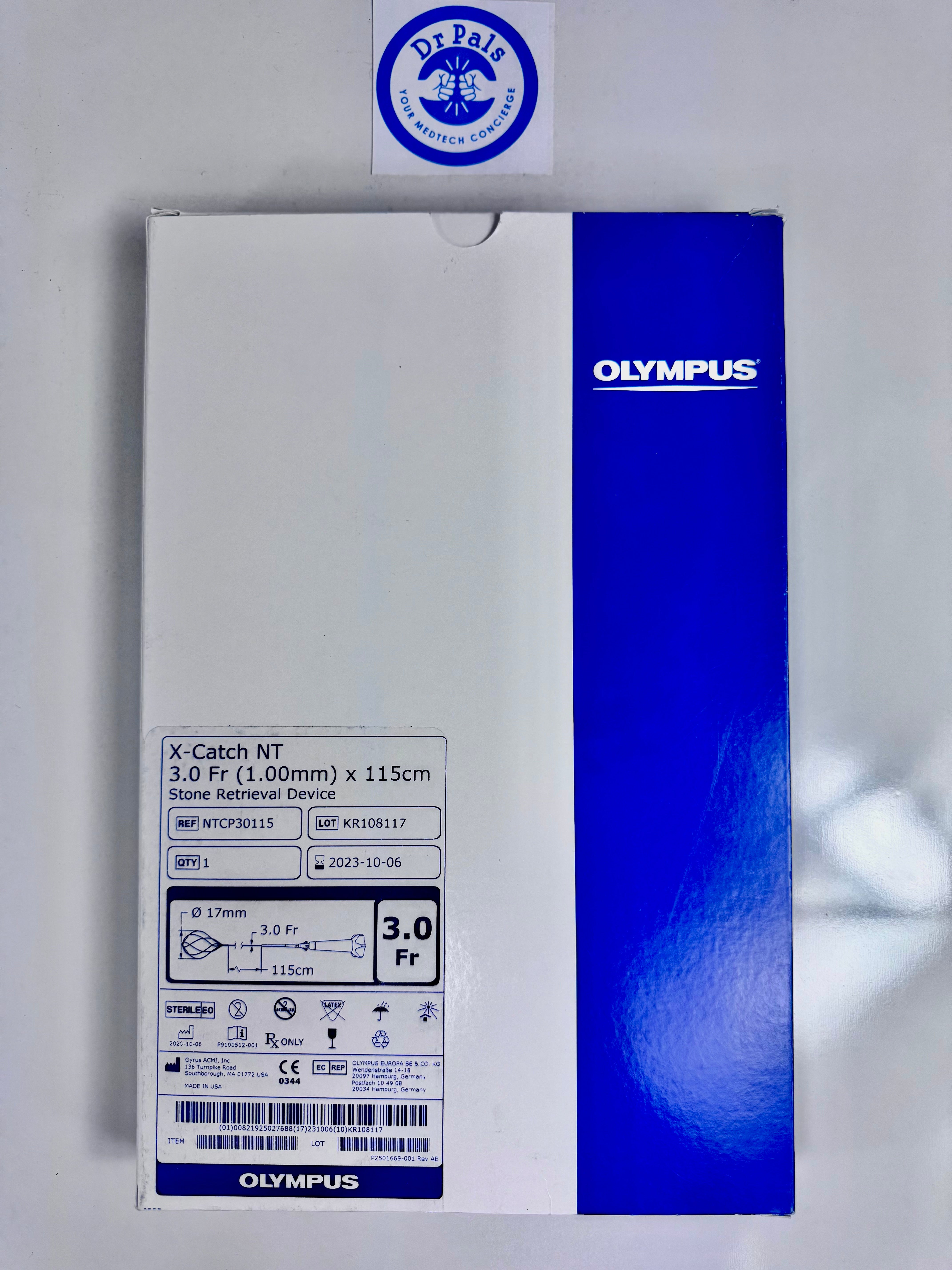 Olympus NTCP30115 | X-Catch NT No-Tip Nitinol Basket Stone Retrieval Device