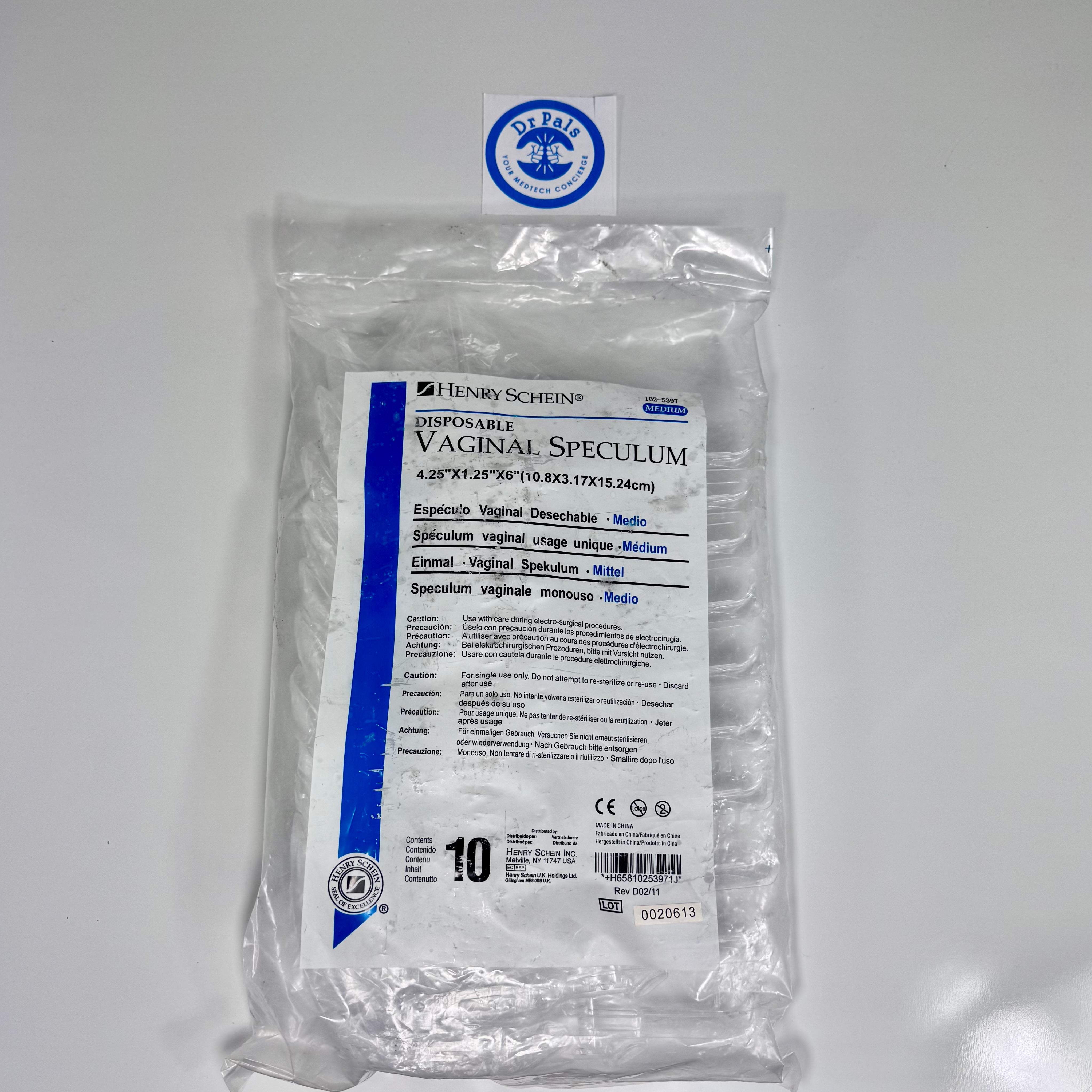 Henry Schein Disposable Vaginal Speculum D02/11 | Medium