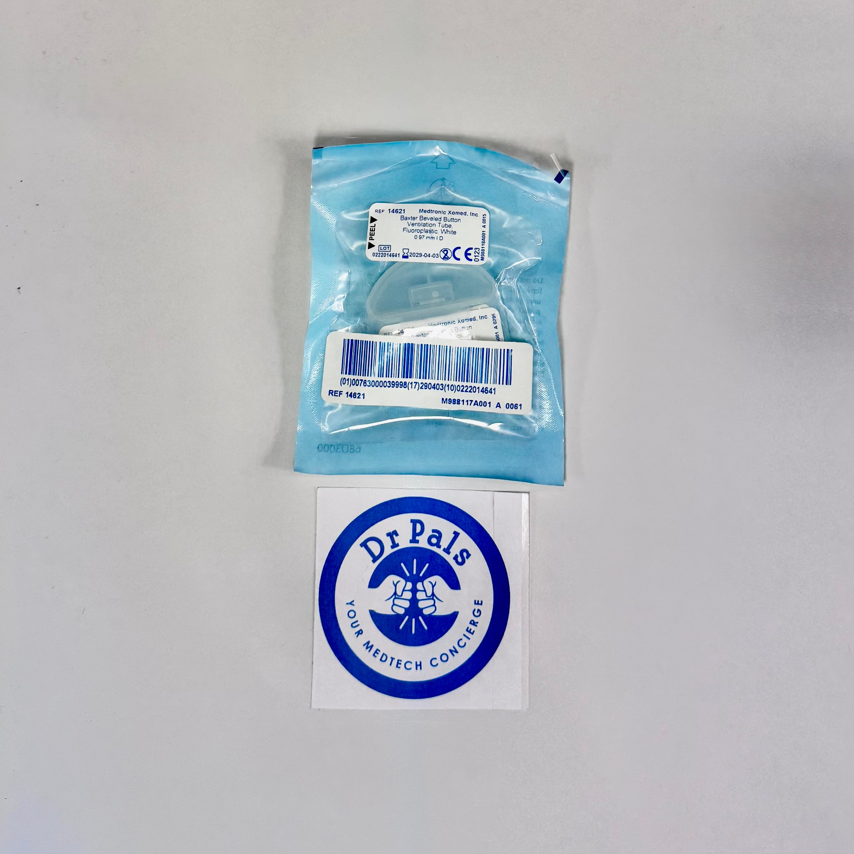Baxter Beveled Button Ventilation Tube 14621 | Fluoroplastic White 8/Box Medtronic