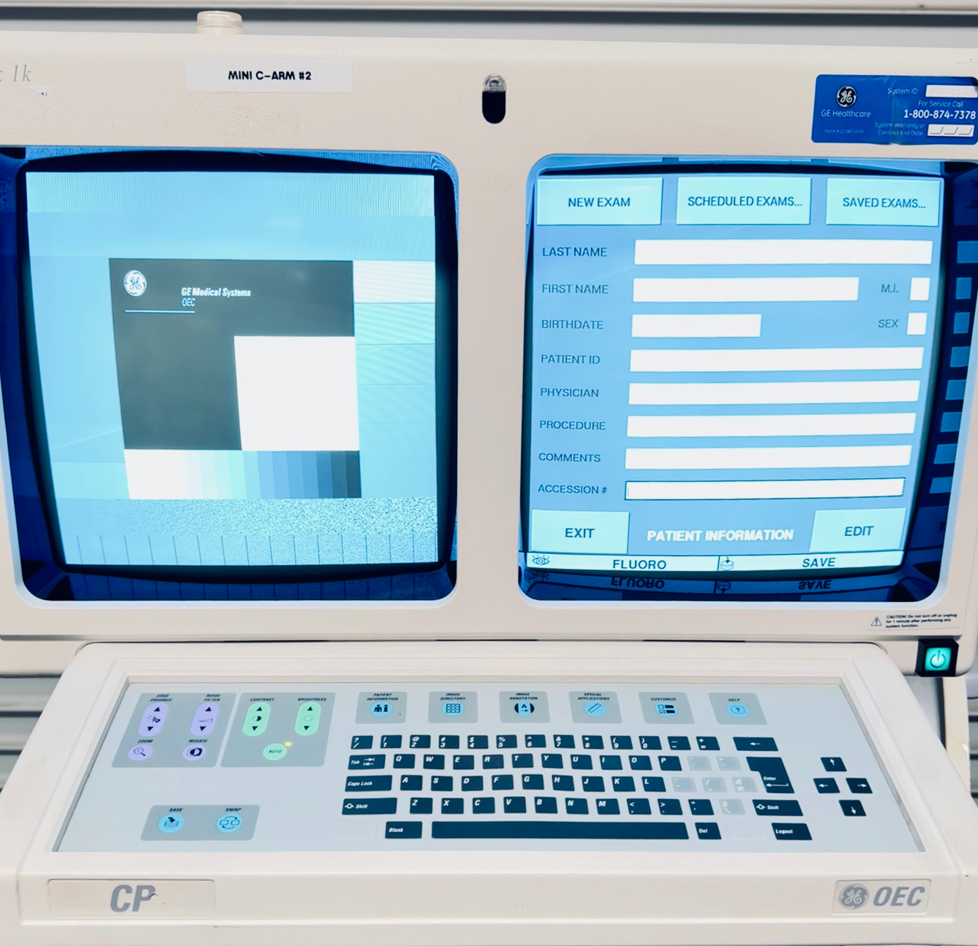 GE OEC 6800 MiniView C-Arm