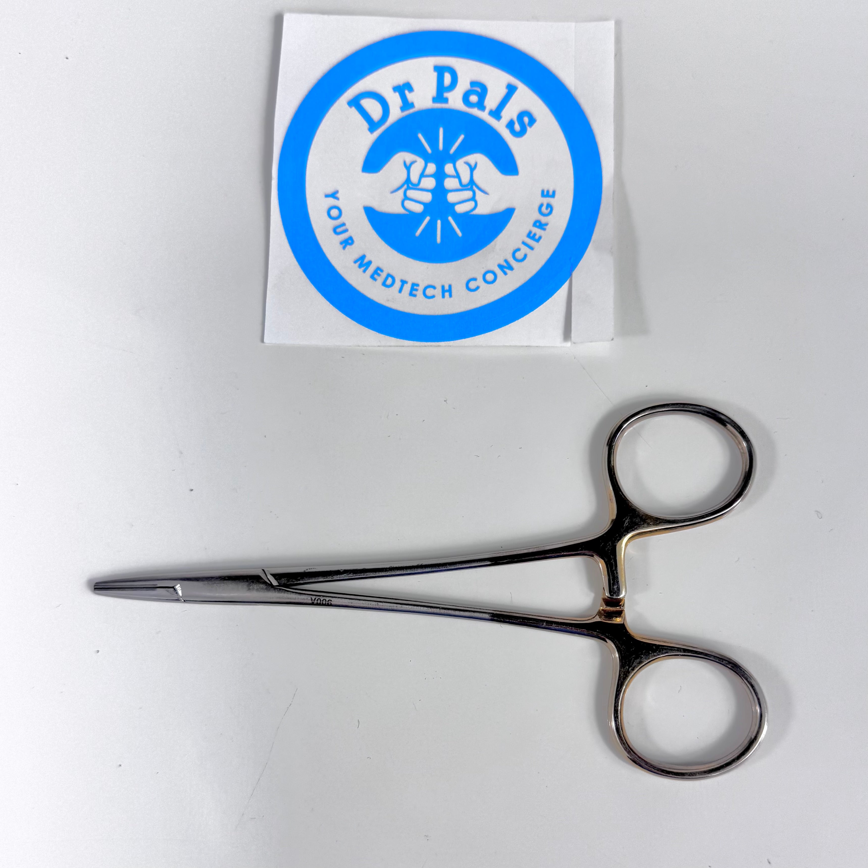 Marina Medical 420-075 Halsey Needle Holder, Straight, Serrated Jaws, 13cm