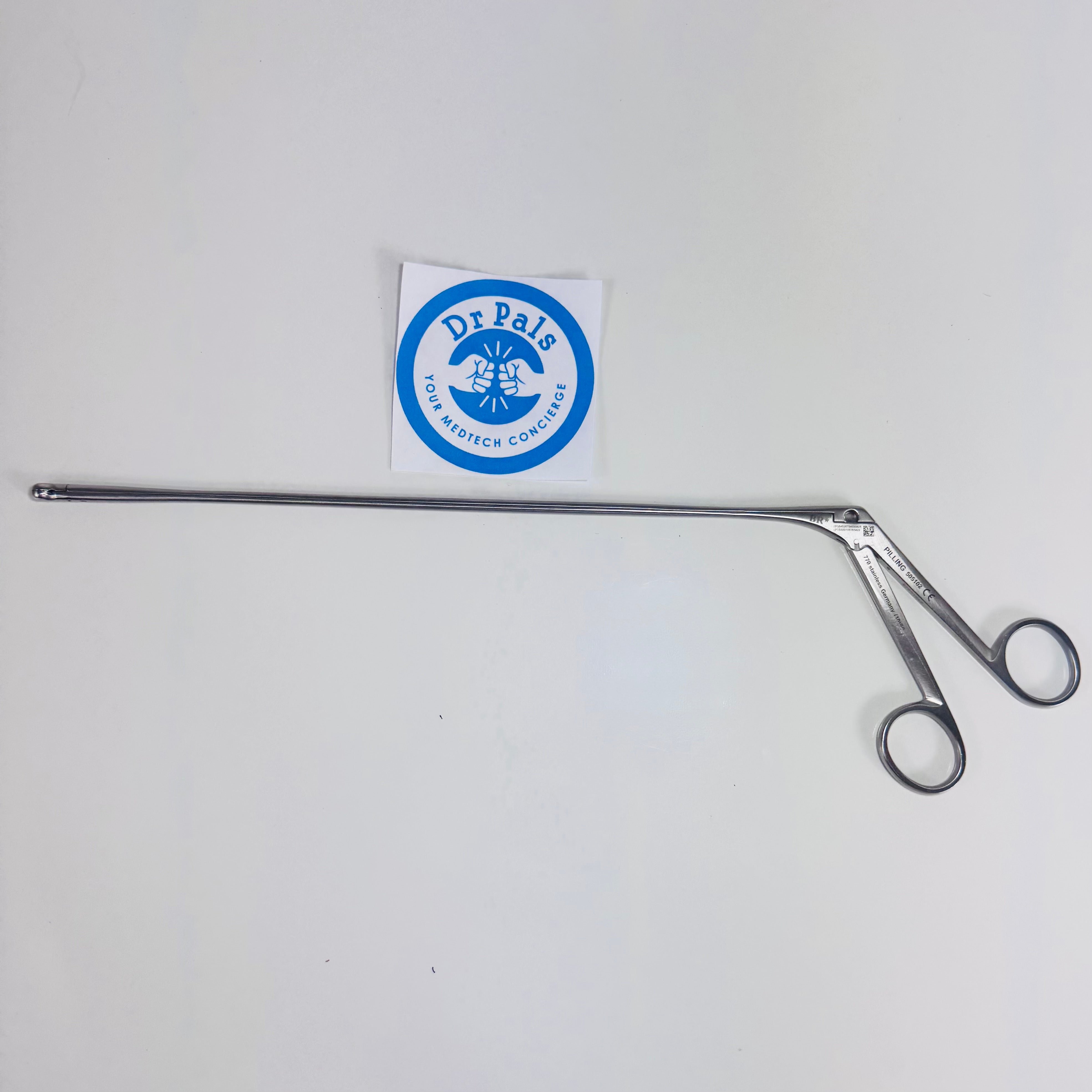 Pilling 505102 | Rigid 6mm x 28cm Jackson Laryngeal Cup Forceps