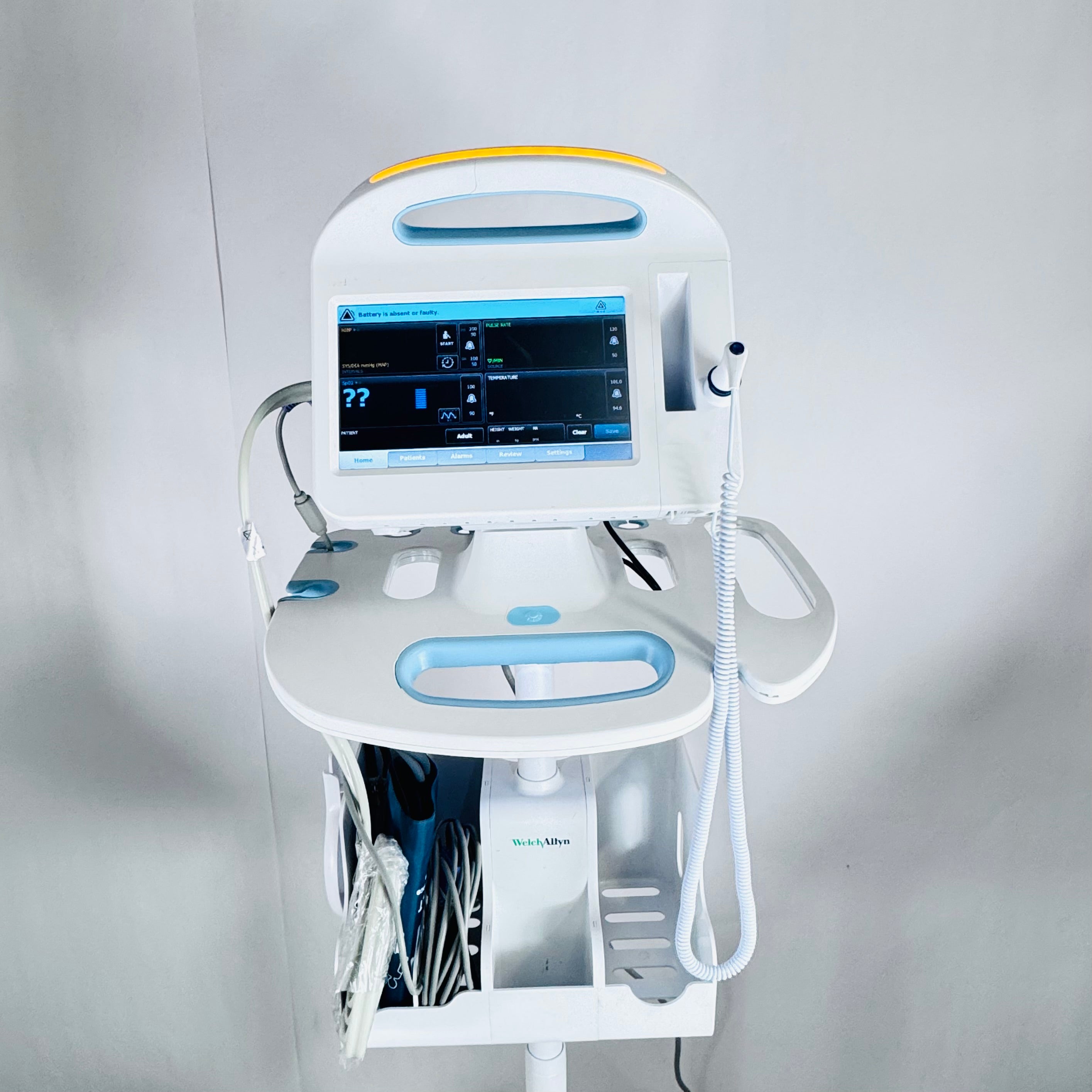 Welch Allyn 65NTXX 6000 Series Vital Signs Monitor - NIBP, Nellcor SPO2 Includes all Accessories. Thermometer, Sp02 Sensor, and NIBP hose and cuff