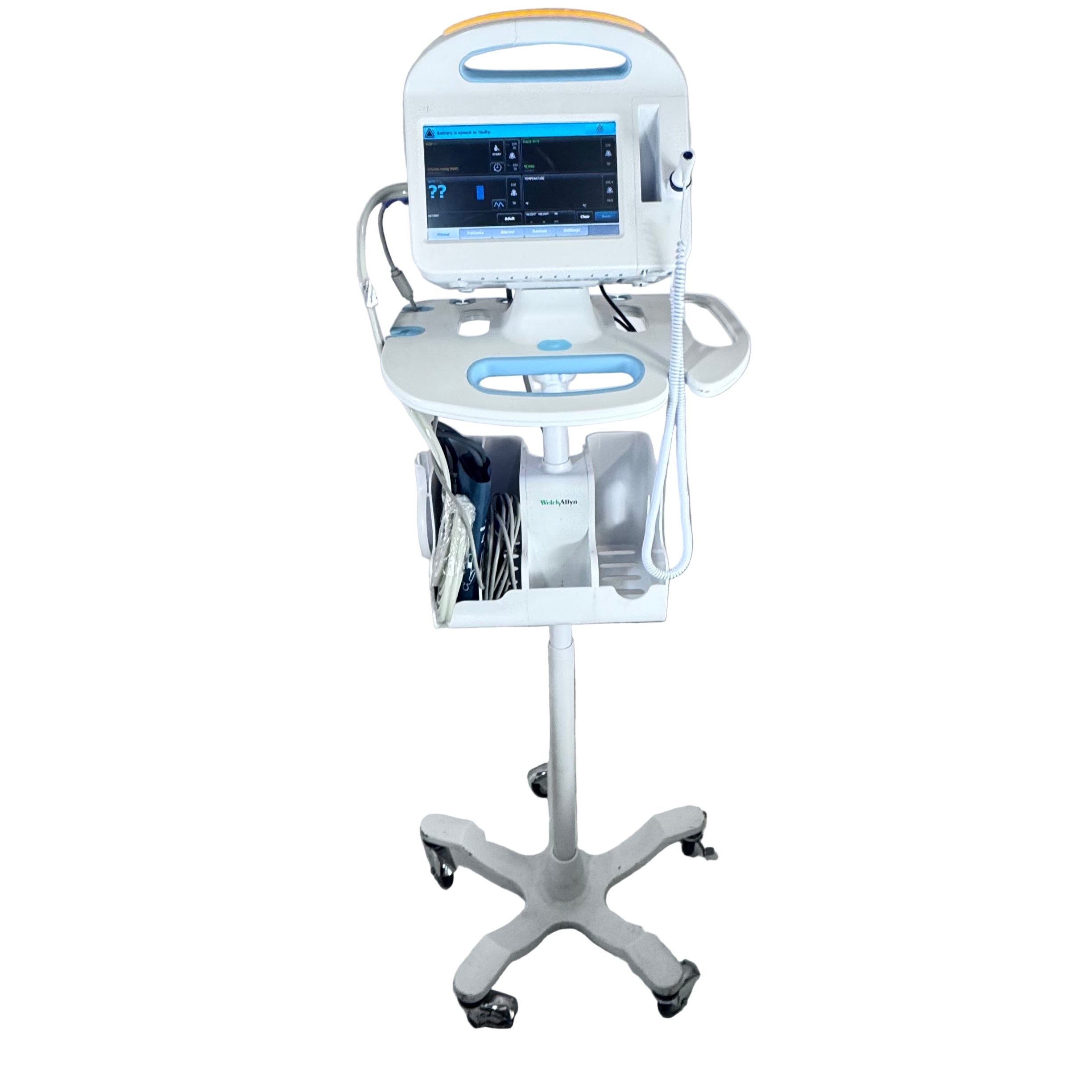 Welch Allyn 65NTXX 6000 Series Vital Signs Monitor - NIBP, Nellcor SPO2 Includes all Accessories. Thermometer, Sp02 Sensor, and NIBP hose and cuff