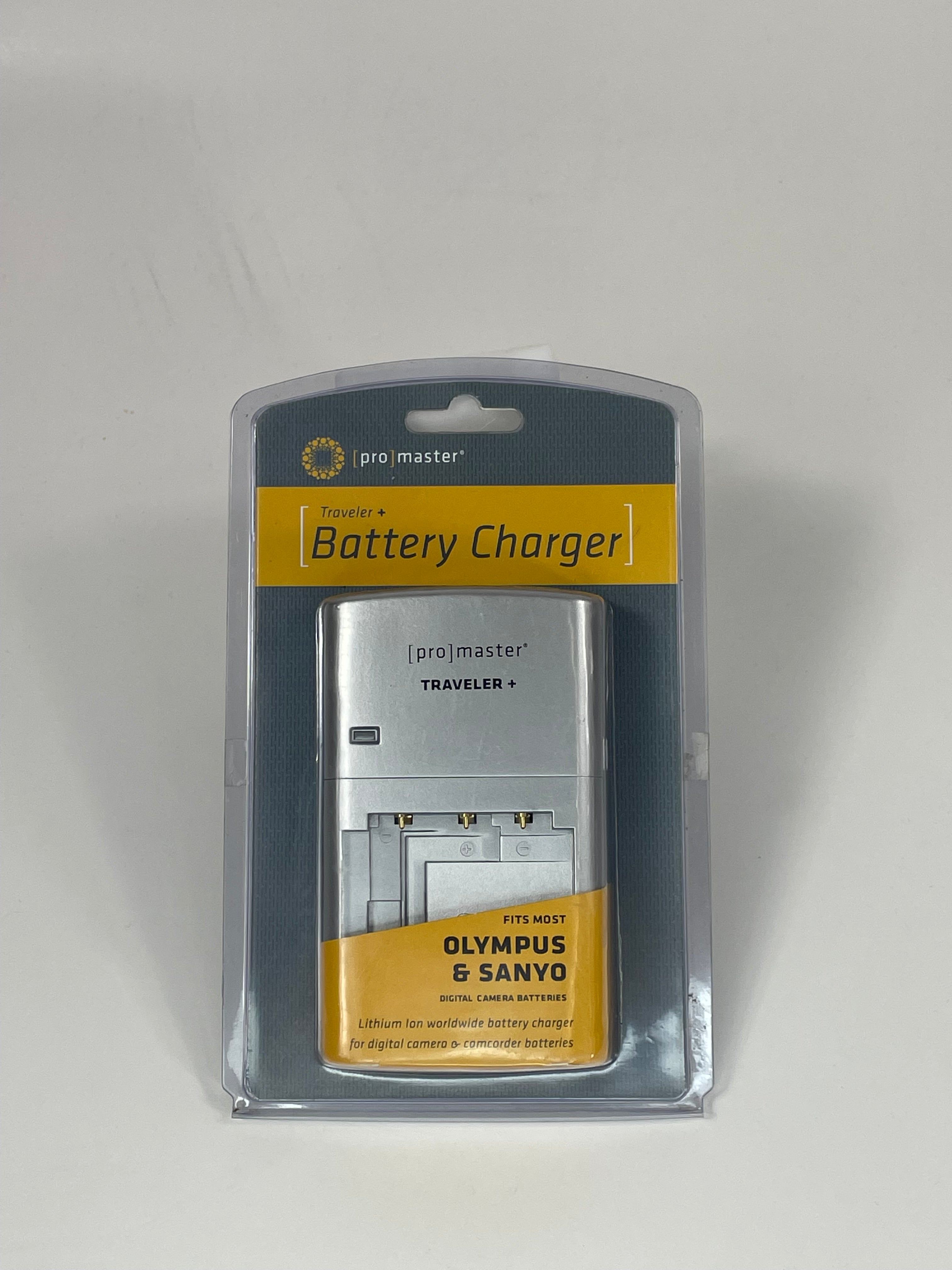 Promaster Traveler+ Battery Charger  Fits Most Olympus and Sanyo rechargeable batteries