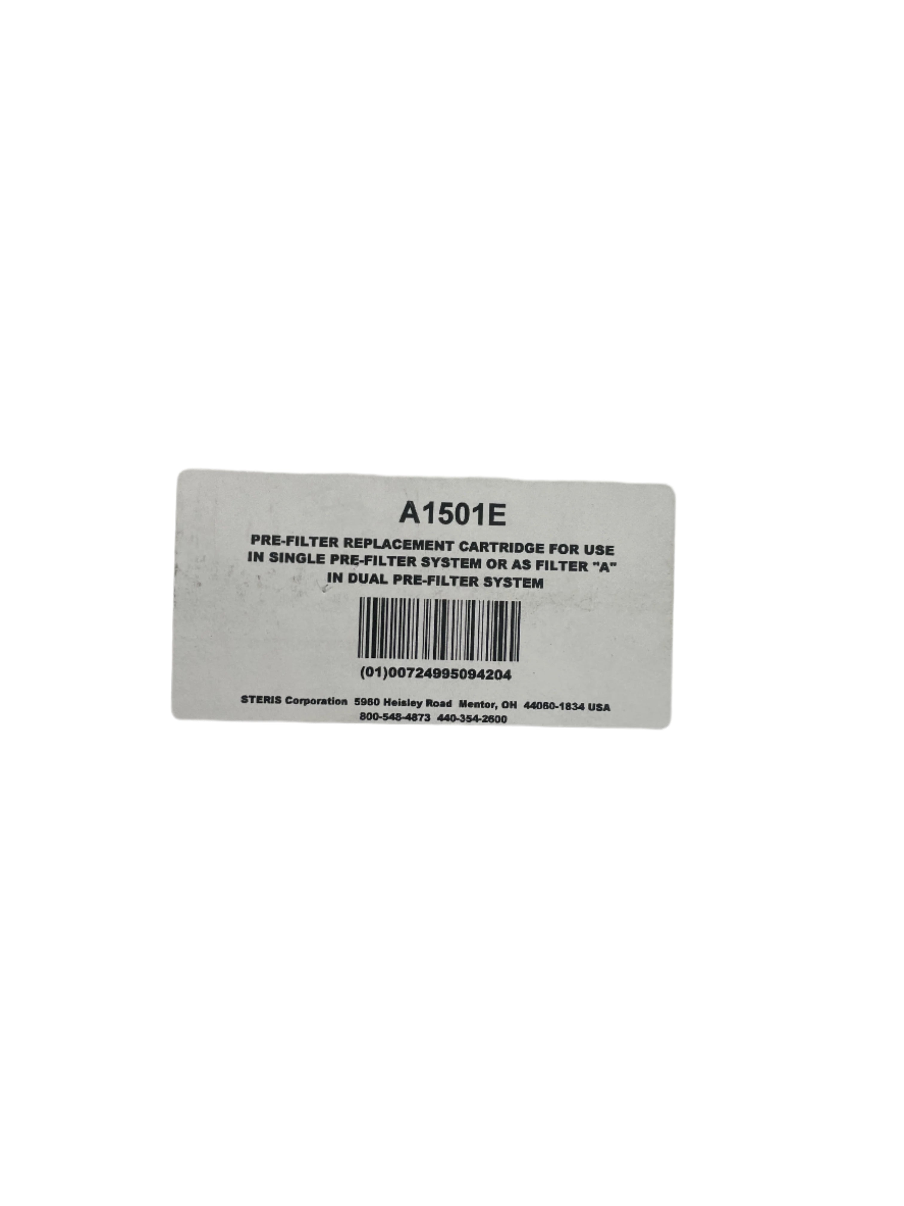 Steris Dual Prefilter Replacement Cartridge - A1501E | Compatible with System 1E