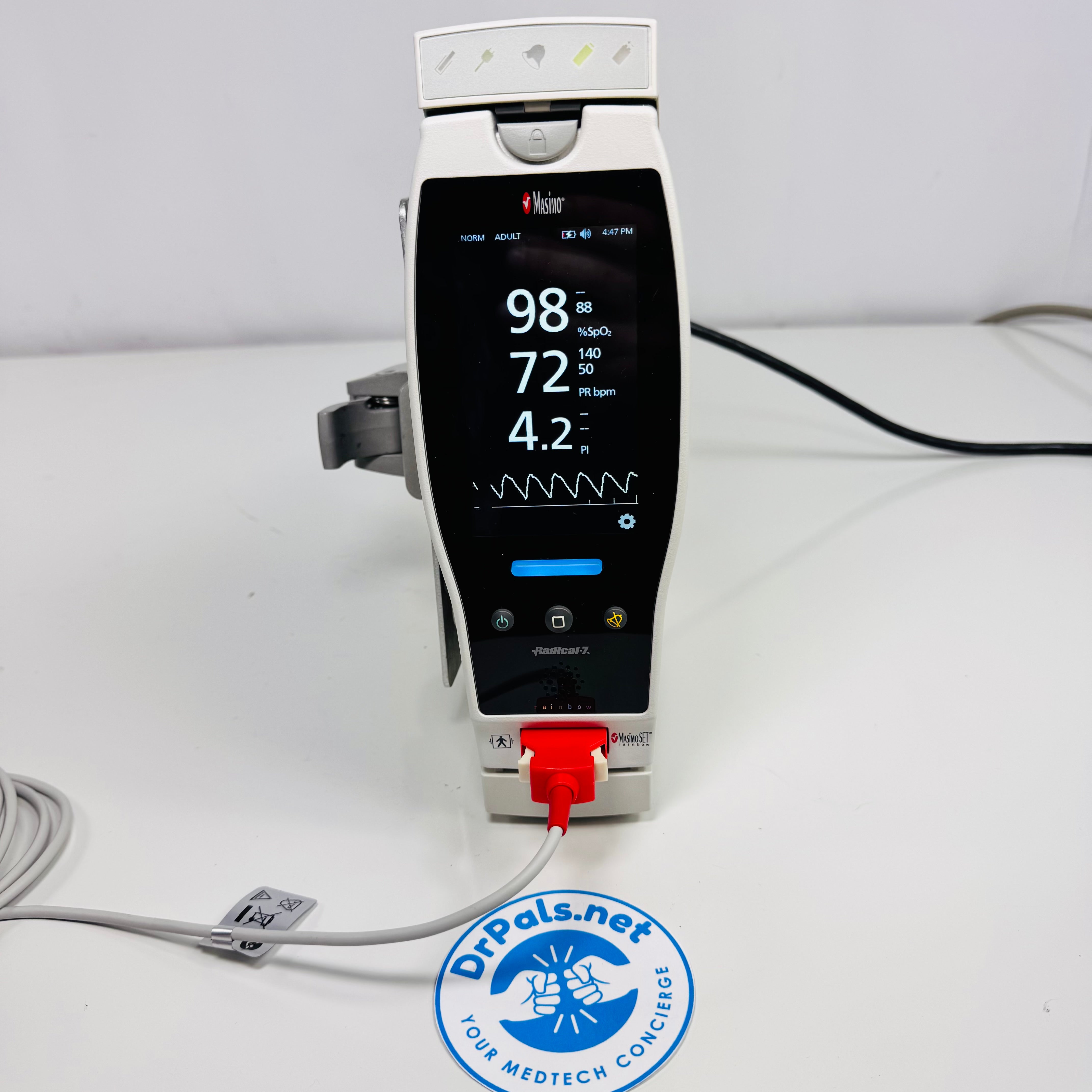 Masimo Radical‑7 | SET Rainbow Pulse CO‑Oximeter with SpO₂ Sensor