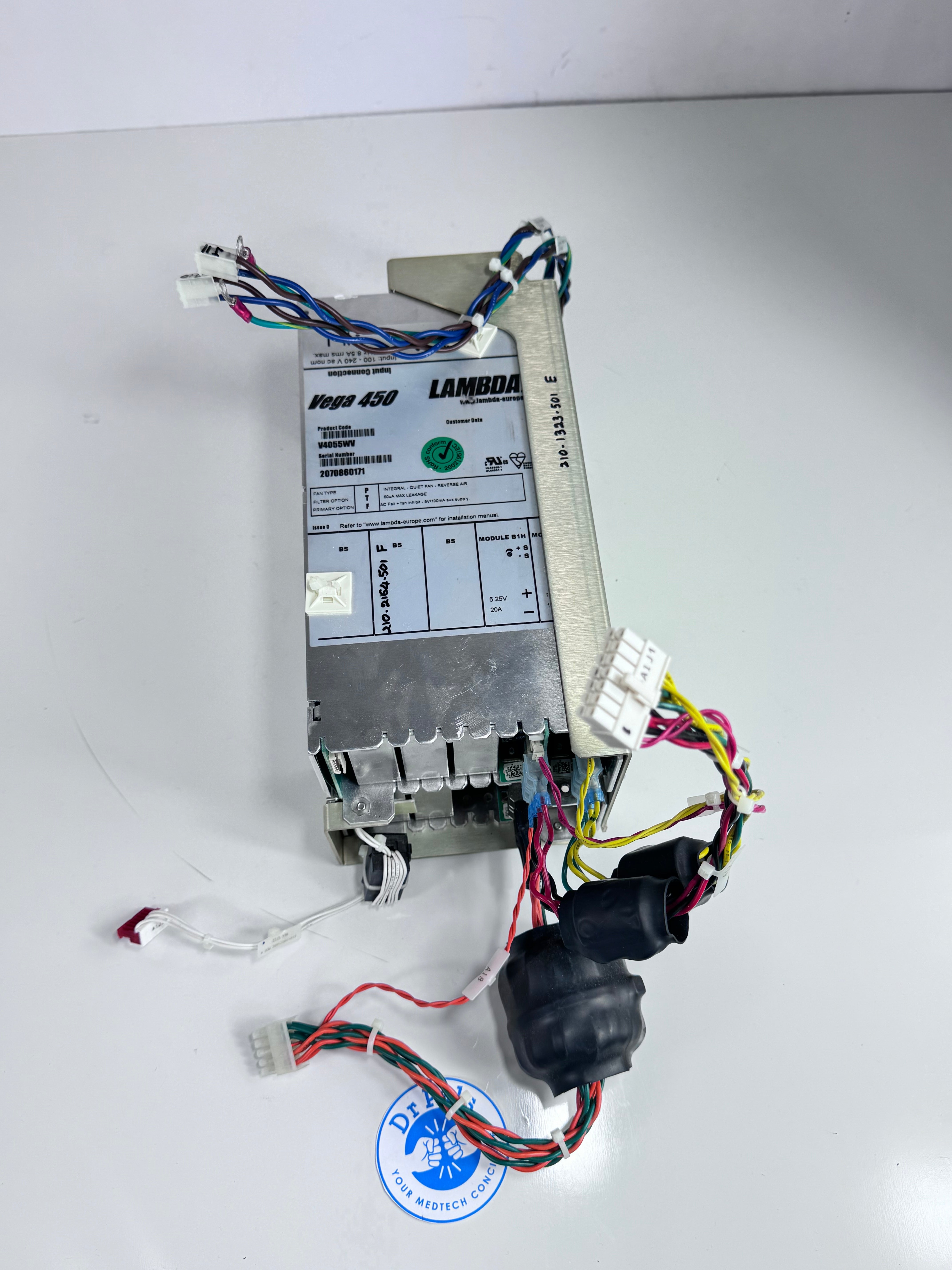 Lambda Vega 450 V4055WV | 450-Watt Modular Power Supply with Metal Harness pulled from Alcon Infiniti OZil Vision System