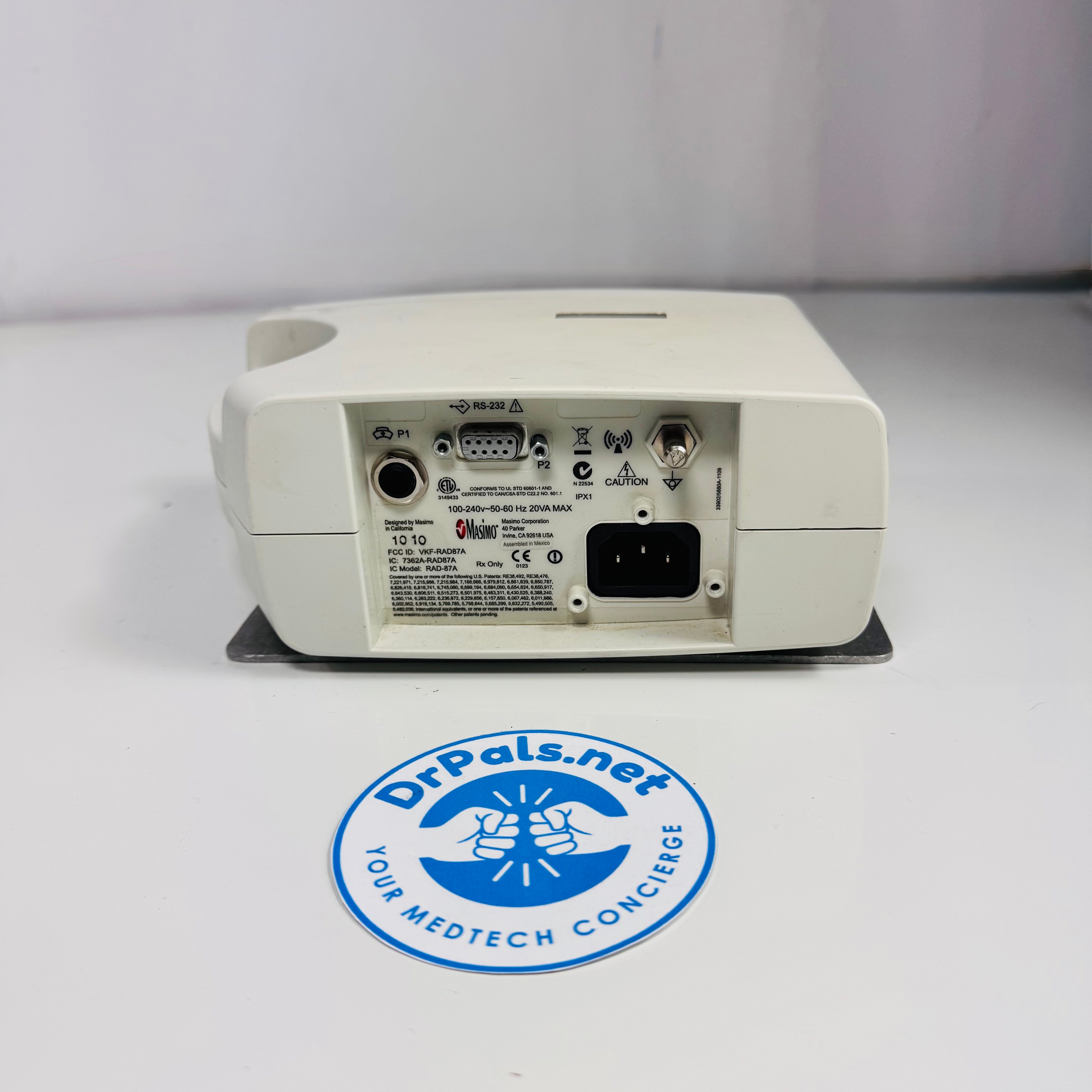 Masimo RAD-87A | SET Rainbow Pulse CO-Oximeter SpO2 Sensor Battery