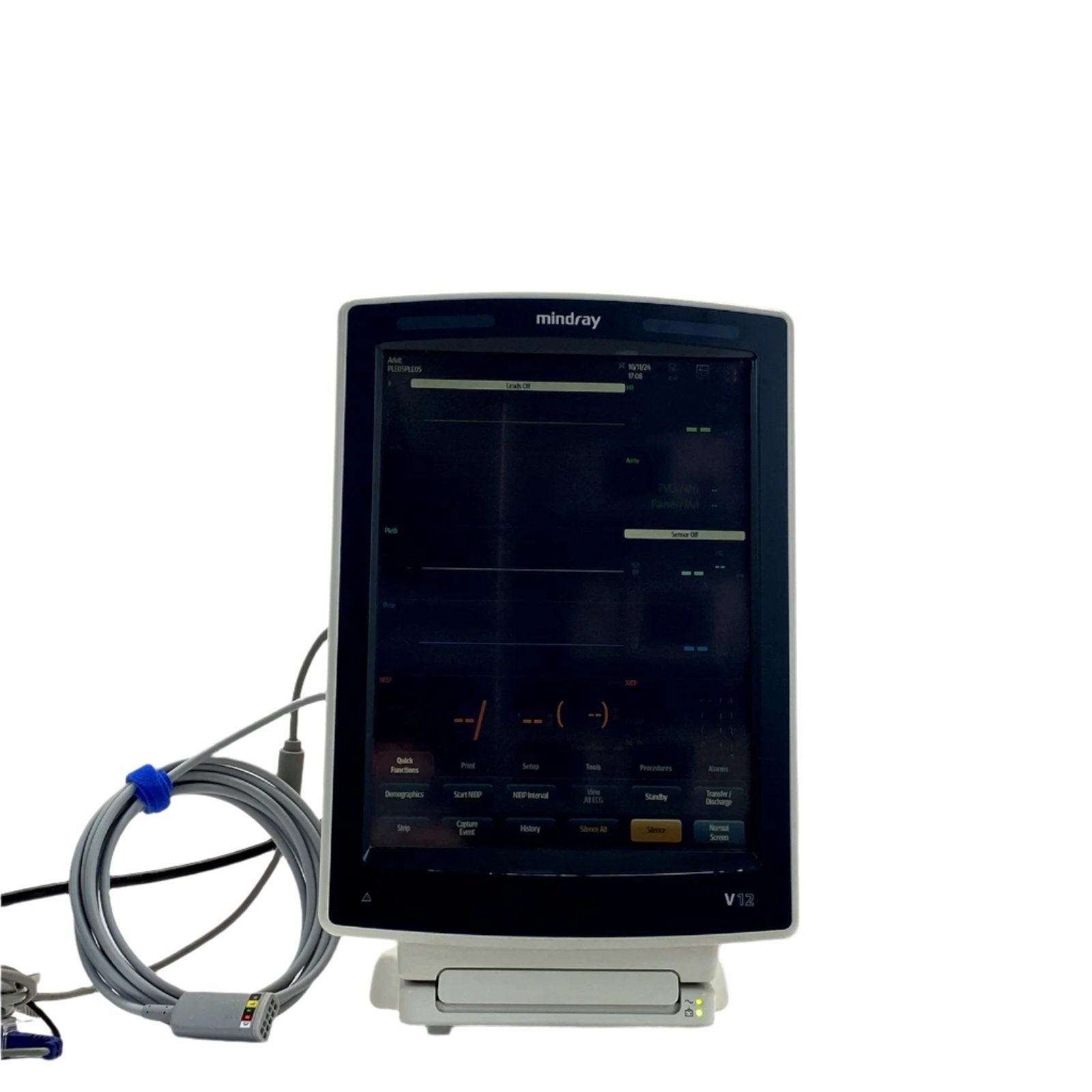 Mindray V12 Patient Monitor System - NIBP, SPO2, ECG, V Dock for Sale