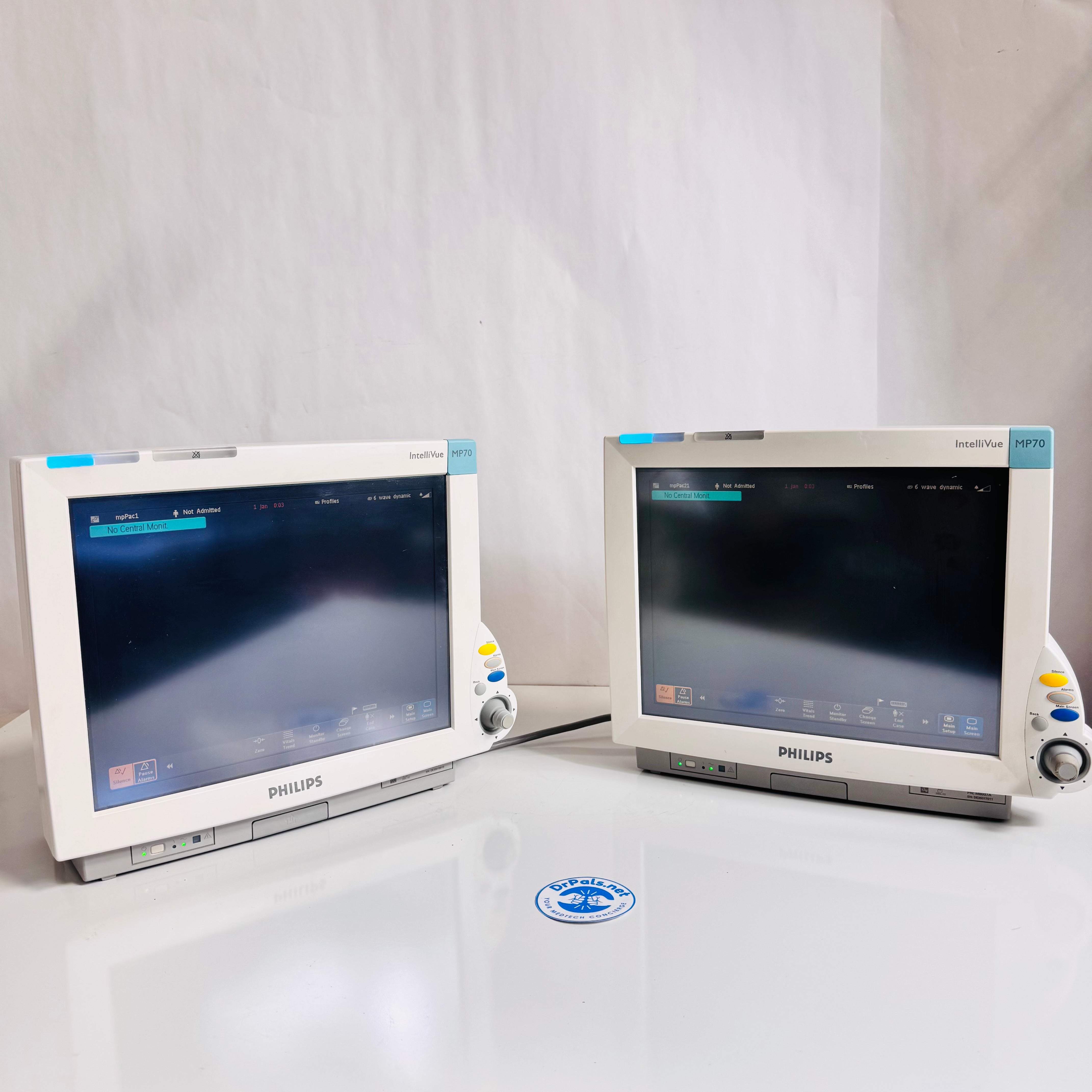 Philips IntelliVue MP70 | 2 Patient Monitors M8007A with Control Knob Tested - Set of 2 Monitors Only