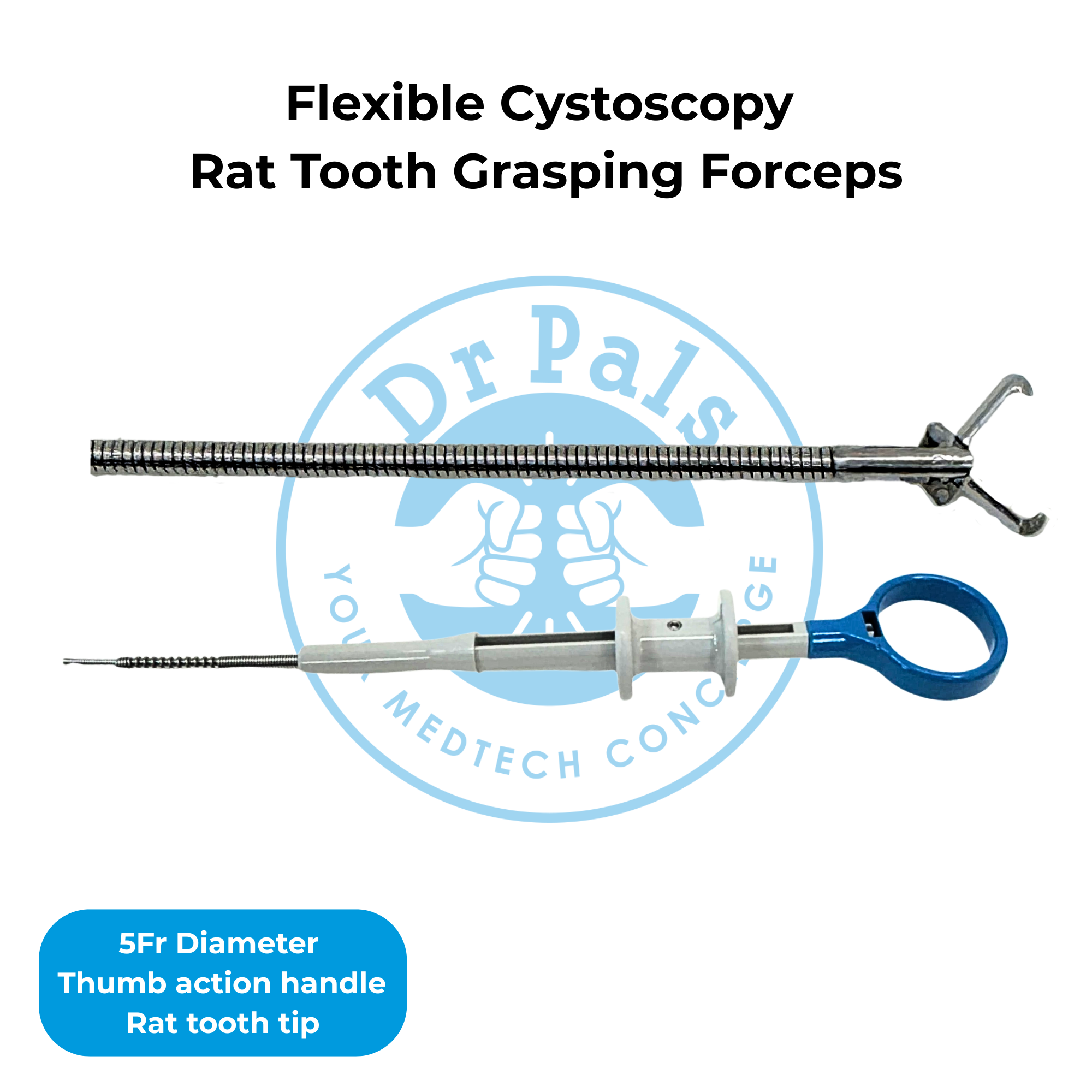 Flexible Rat Tooth Grasping Forceps – Cystoscope Stent Grasper