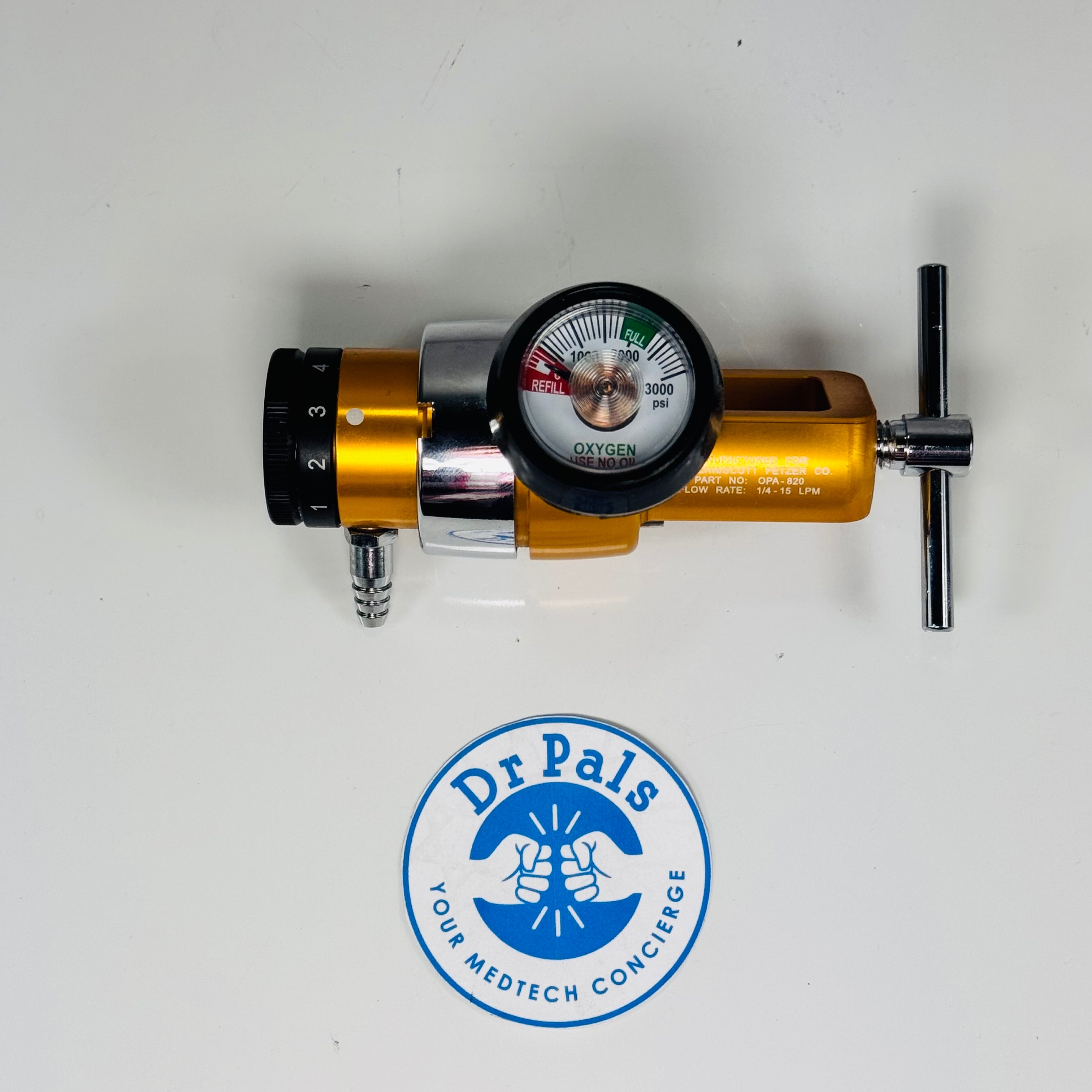 Western/Scott OPA-820 | Compact Click-Style Oxygen Regulator