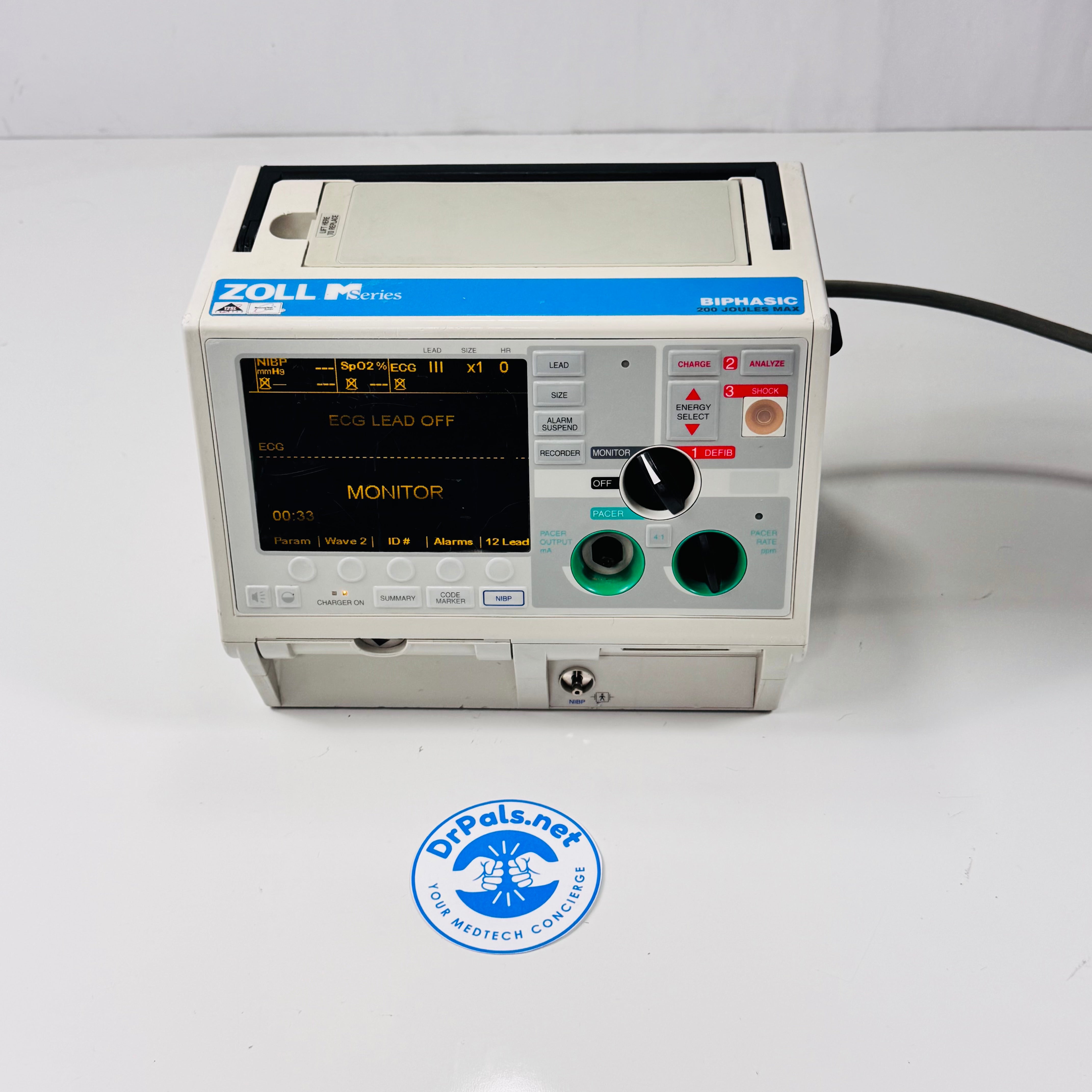 Zoll M Series | Biphasic Defibrillator 12-Lead ECG, NIBP, SpO2 - No Accessories